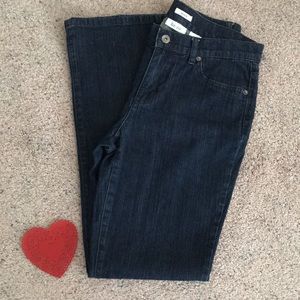 LIZ & CO. Jeans Straight Leg Dark Wash Blue Size 6